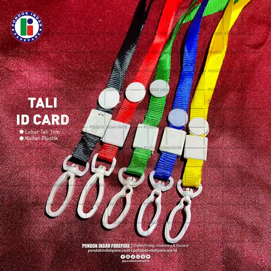 Foto Produk Tali varian warna Gantungan ID Card Bahan Nylon 1cm | Pondok Indah Parepare