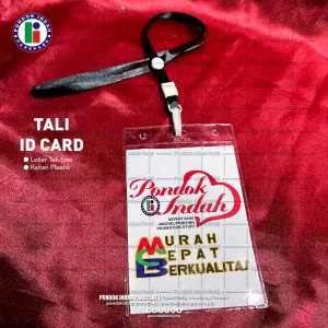 Foto Produk Tali Gantungan ID Card Bahan Nylon 1cm dan Plastik Holder | Pondok Indah Parepare