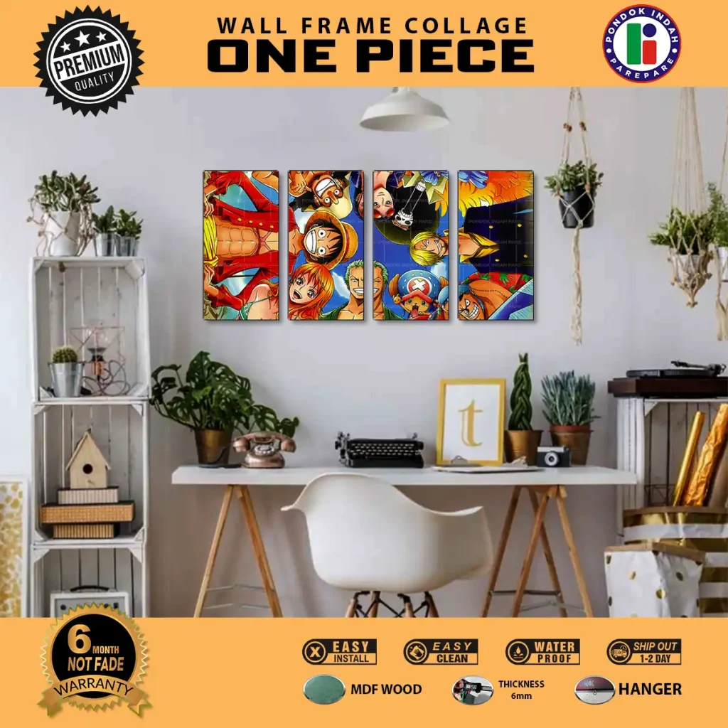 Wall Frame One Piece Kolase Pemasangan di Ruang Belajar | Percetakan Pondok Indah Parepare