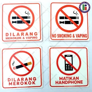 Papan & Stiker Larangan Merokok