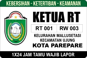 Papan Nama Akrilik Ketua RT/RW