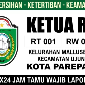 Papan Nama Akrilik Ketua RT/RW