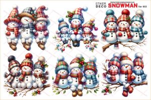 Stiker Deco Snowman