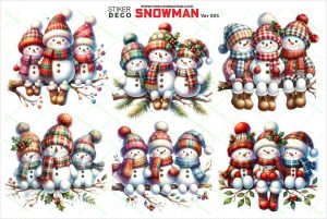 Stiker Deco Snowman