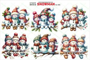 Stiker Deco Snowman