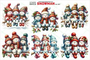 Stiker Deco Snowman