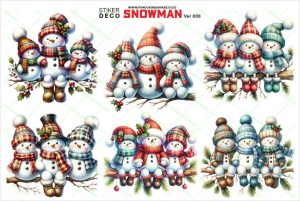 Stiker Deco Snowman