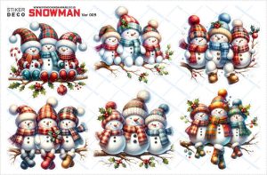 Stiker Deco Snowman