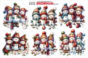 Stiker Deco Snowman