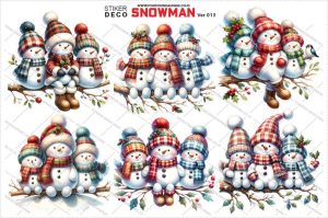 Stiker Deco Snowman