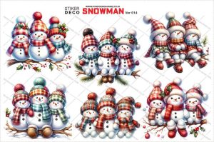 Stiker Deco Snowman