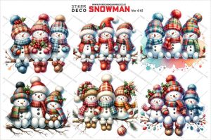 Stiker Deco Snowman