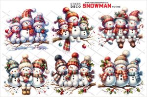 Stiker Deco Snowman