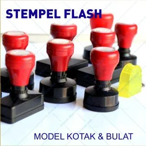 Stempel Flash Bulat, Multi Warna