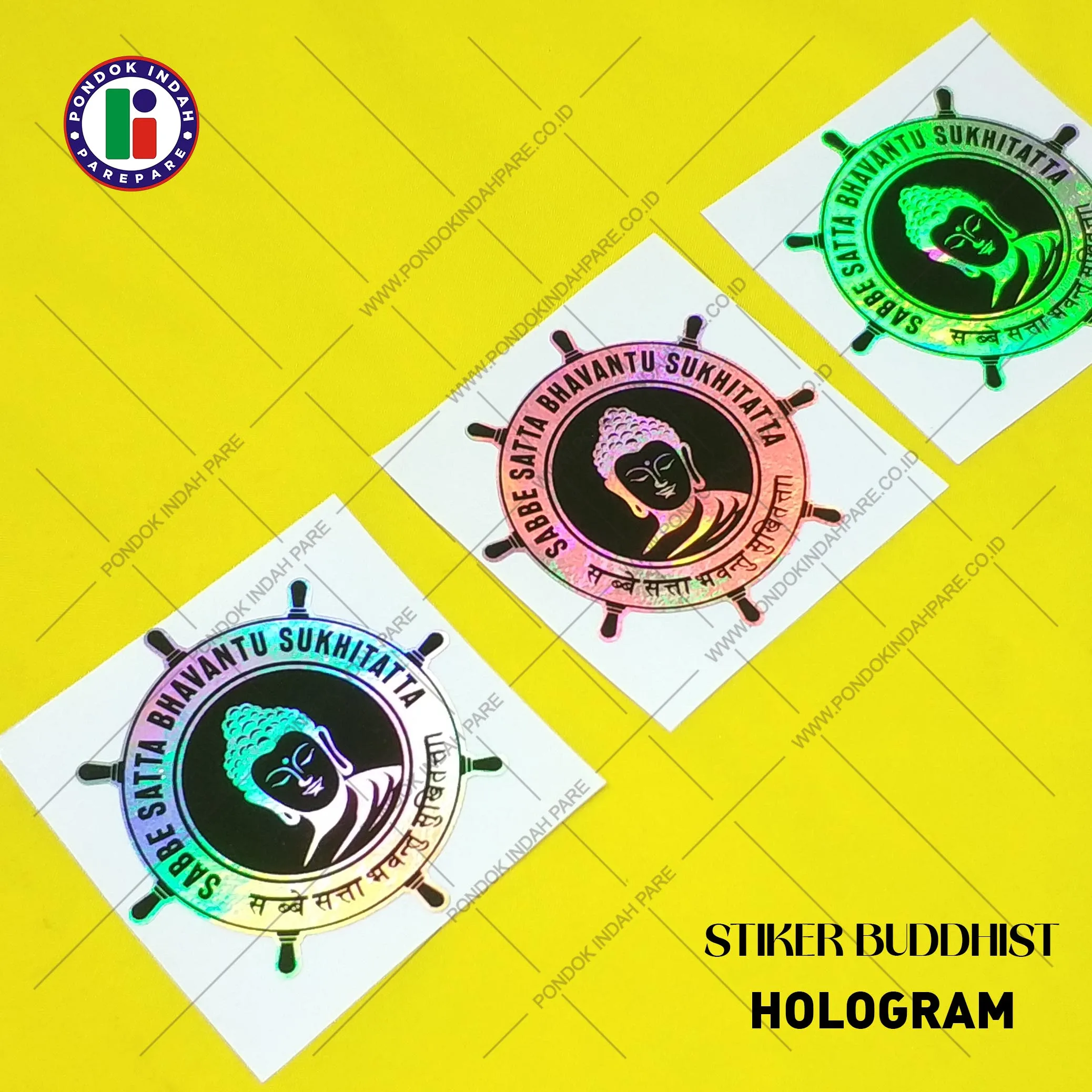 Stiker Buddhist Sabbe Satta