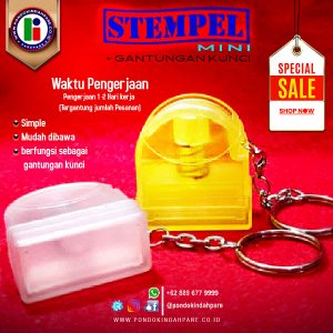 Stempel Mini Gantungan Kunci