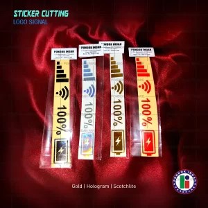 Sticker Cutting Scotchlite, hologram & Gold | Logo Signal | By. Pondok Indah Parepare