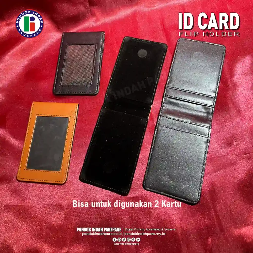 Foto Produk Varian ID Card Holder Kulit Model Flip | Percetakan Pondok Indah Parepare