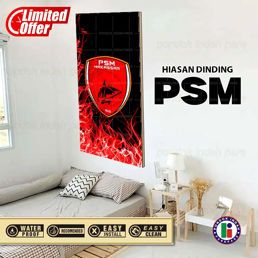 Hiasan Dinding Wallframe PSM | dekorasi dinding MDF di kamar tidur anak kost - Percetakan Pondok indah Parepare