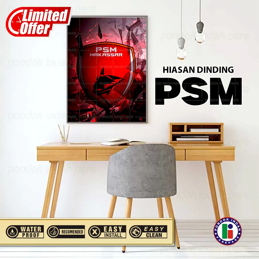 Hiasan Dinding Wallframe PSM | dekorasi dinding MDF diruang belajar - Percetakan Pondok indah Parepare