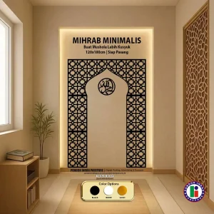 Mihrab Minimalist hiasan dinding rumah dan kantor | percetakan Pondok Indah Parepare